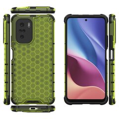 Honeycomb Case armor cover with TPU Bumper for Xiaomi Redmi K40 Pro+ / K40 Pro / K40 / Poco F3 green (Green) цена и информация | Чехлы для телефонов | kaup24.ee