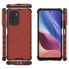 Honeycomb Case armor cover with TPU Bumper for Xiaomi Redmi K40 Pro+ / K40 Pro / K40 / Poco F3 red (Red) цена и информация | Чехлы для телефонов | kaup24.ee