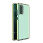 Spring Case clear TPU gel protective cover with colorful frame for Samsung Galaxy A02s EU yellow (Yellow) цена и информация | Telefonikaaned ja ümbrised | kaup24.ee