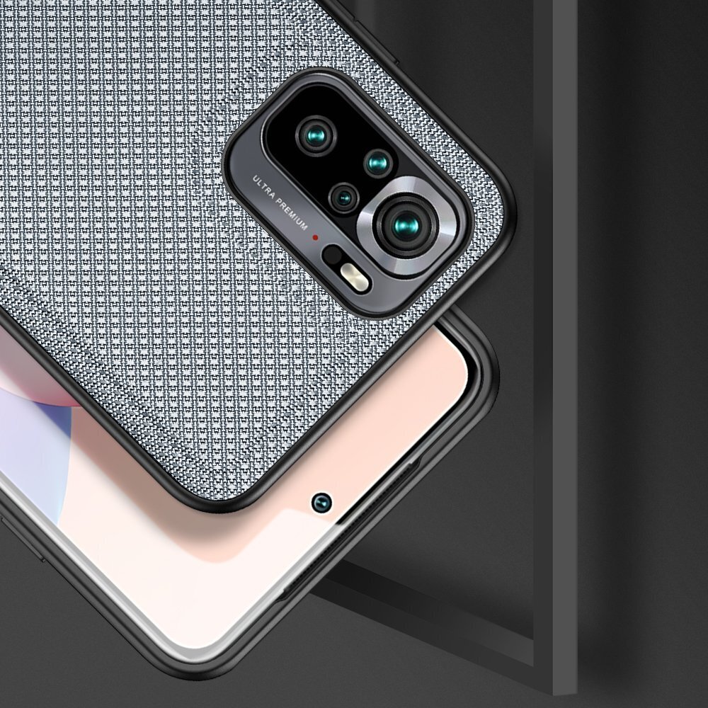 Dux Ducis Fino case covered with nylon material for Xiaomi Redmi Note 10 / Redmi Note 10S gray (Grey) hind ja info | Telefoni kaaned, ümbrised | kaup24.ee