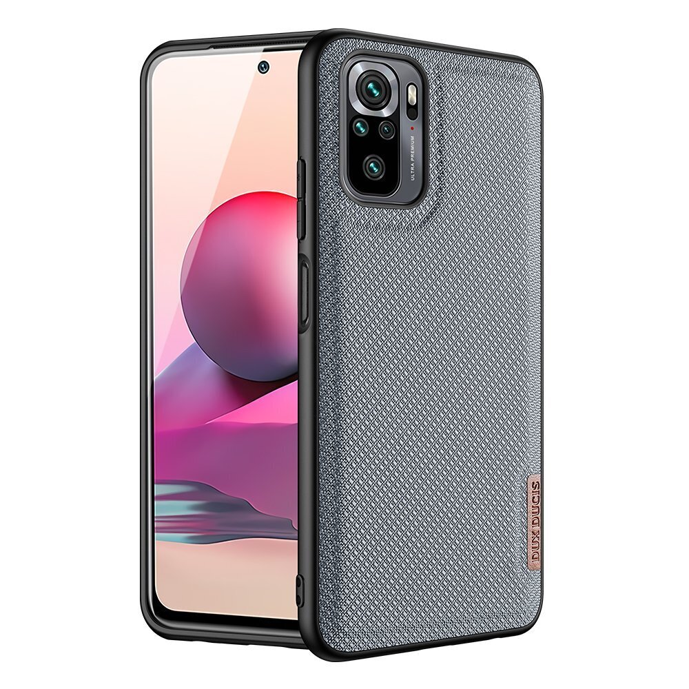 Dux Ducis Fino case covered with nylon material for Xiaomi Redmi Note 10 / Redmi Note 10S gray (Grey) цена и информация | Telefoni kaaned, ümbrised | kaup24.ee