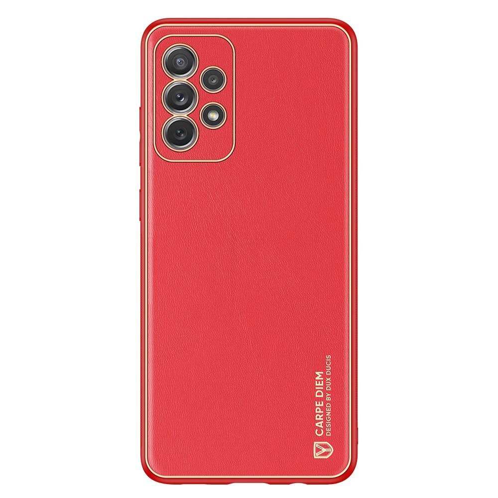 Dux Ducis Yolo elegant case made of soft TPU and PU leather for Samsung Galaxy A72 4G red (Red) цена и информация | Telefoni kaaned, ümbrised | kaup24.ee