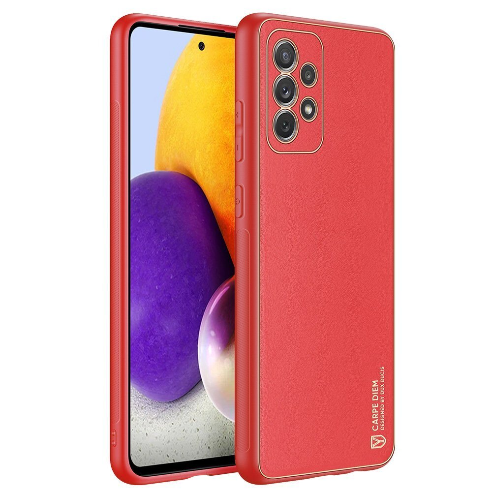 Dux Ducis Yolo elegant case made of soft TPU and PU leather for Samsung Galaxy A72 4G red (Red) hind ja info | Telefoni kaaned, ümbrised | kaup24.ee