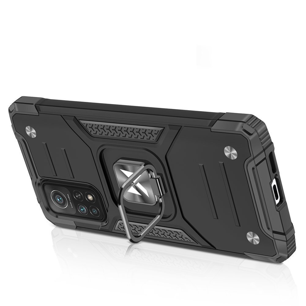 Wozinsky Ring Armor Case Kickstand Tough Rugged Cover for Samsung Galaxy A72 4G black (Black) hind ja info | Telefoni kaaned, ümbrised | kaup24.ee