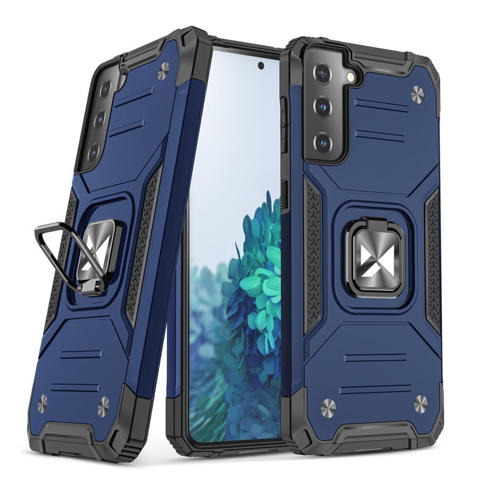 Wozinsky Ring Armor Case Kickstand Tough Rugged Cover for Samsung Galaxy S21+ 5G (S21 Plus 5G) blue (Light blue || Niebieski) цена и информация | Telefoni kaaned, ümbrised | kaup24.ee