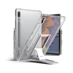 Ringke Fusion Combo Outstanding hard case with TPU frame for Samsung Galaxy Tab S7 11'' + self-adhesive foldable stand transparent (FC475R39) (Transparent) цена и информация | Чехлы для планшетов и электронных книг | kaup24.ee