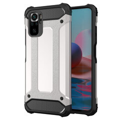 Hybrid Armor Case Tough Rugged Cover for Xiaomi Redmi Note 10 Pro silver (Silver) hind ja info | Telefoni kaaned, ümbrised | kaup24.ee