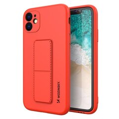 Wozinsky Kickstand Case Silicone Cover with Stand iPhone SE 2022 / SE 2020 / iPhone 8 / iPhone 7 red (Red) hind ja info | Telefoni kaaned, ümbrised | kaup24.ee