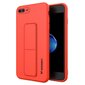 Wozinsky Kickstand Case silicone case with stand for iPhone 8 Plus / iPhone 7 Plus red (Red) hind ja info | Telefoni kaaned, ümbrised | kaup24.ee