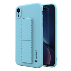 Wozinsky Kickstand Case silicone case with stand for iPhone XR light blue (Light blue || Niebieski) hind ja info | Telefoni kaaned, ümbrised | kaup24.ee