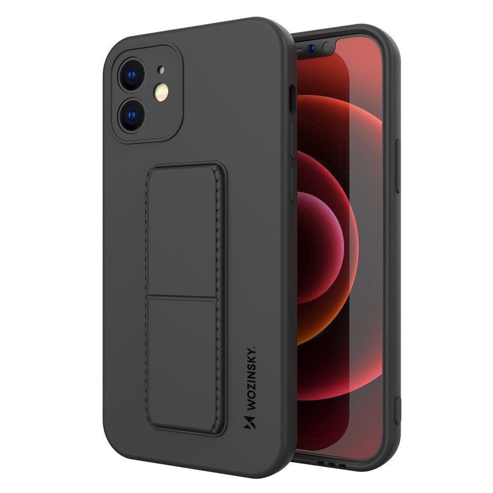 Wozinsky Kickstand Case iPhone XS Max silicone case with stand black (Black) hind ja info | Telefoni kaaned, ümbrised | kaup24.ee