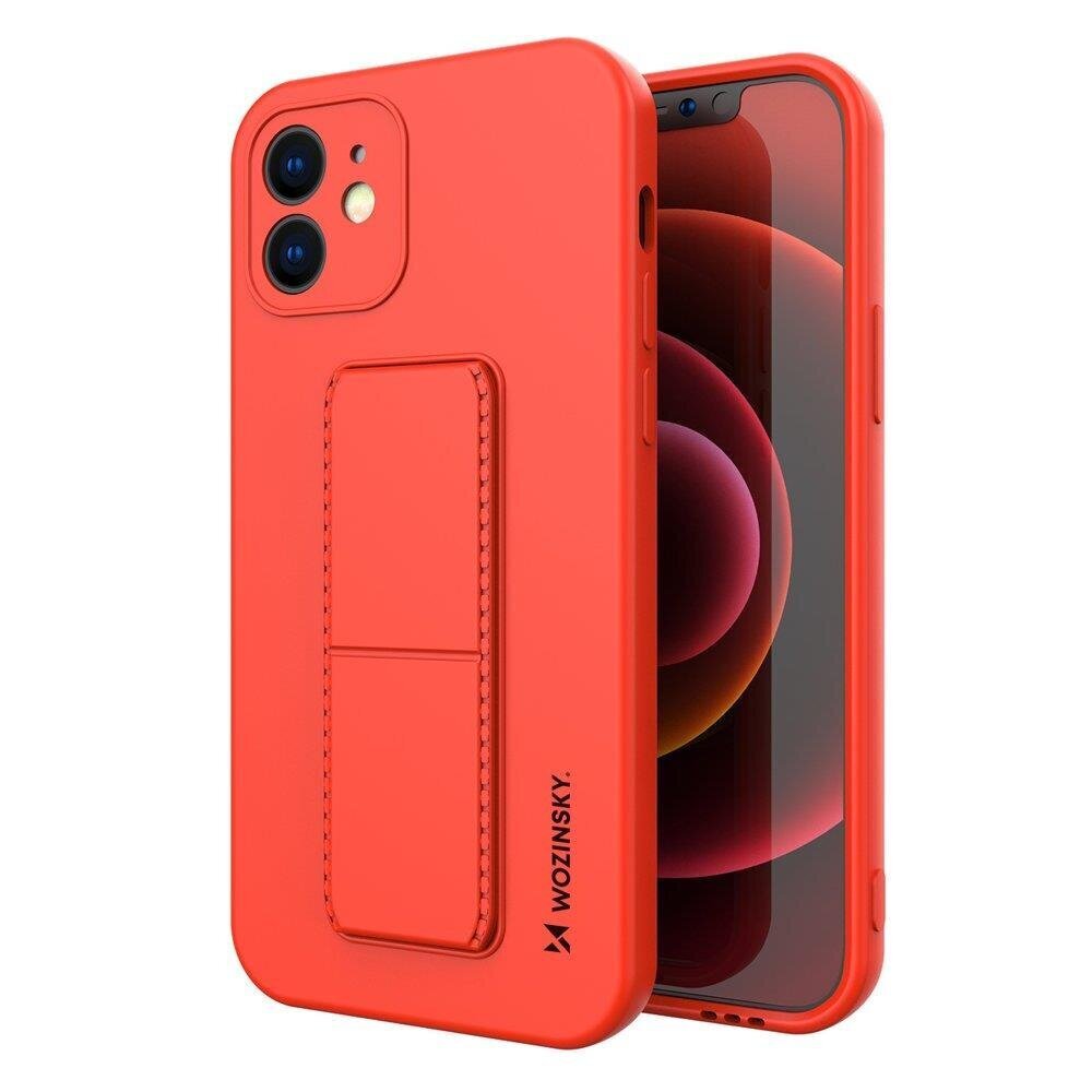 Wozinsky Kickstand Case silicone case with stand for iPhone XS Max red (Red) цена и информация | Telefoni kaaned, ümbrised | kaup24.ee