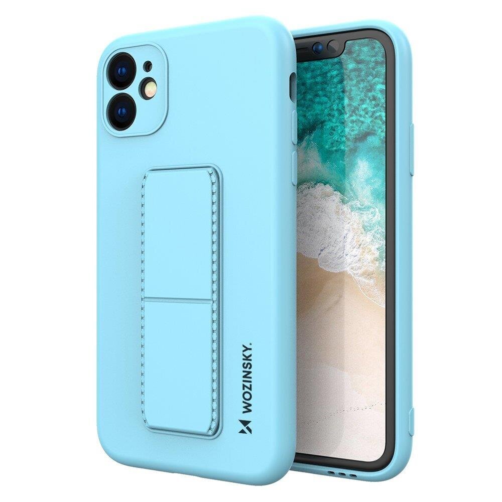 Wozinsky Kickstand Case silicone case with stand for iPhone 11 Pro light blue (Light blue || Niebieski) цена и информация | Telefoni kaaned, ümbrised | kaup24.ee