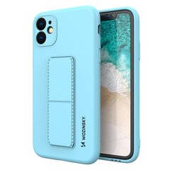 Wozinsky Kickstand Case silicone case with stand for iPhone 11 Pro Max light blue (Light blue || Niebieski) hind ja info | Telefoni kaaned, ümbrised | kaup24.ee