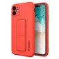 Wozinsky Kickstand Case silicone case with stand for iPhone 12 mini red (Red) hind ja info | Telefoni kaaned, ümbrised | kaup24.ee