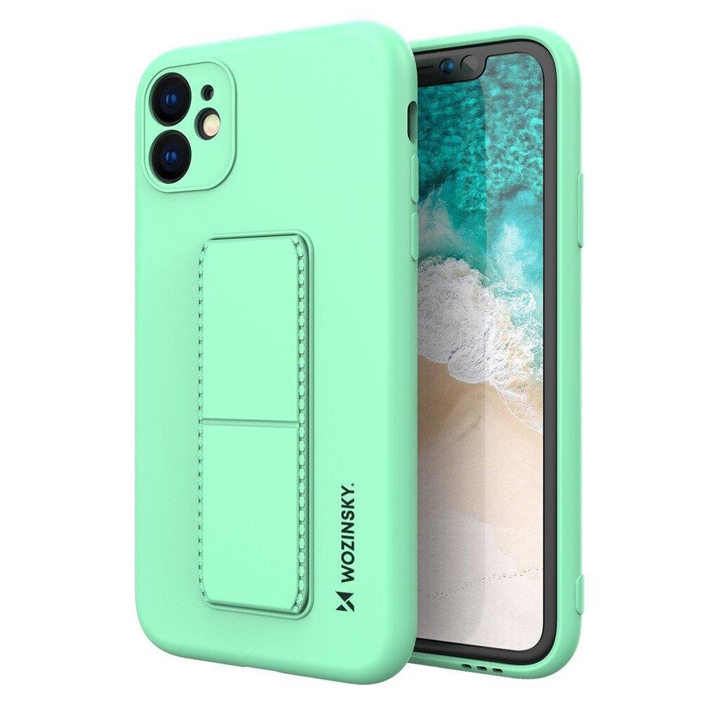 Wozinsky Kickstand Case silicone case with stand for iPhone 12 mini mint (Mint) цена и информация | Telefoni kaaned, ümbrised | kaup24.ee