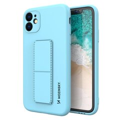 Wozinsky Kickstand Case silicone case with stand for iPhone 12 light blue (Light blue || Niebieski) hind ja info | Telefoni kaaned, ümbrised | kaup24.ee
