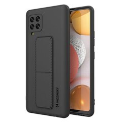 Wozinsky Kickstand Case Silicone Stand Cover for Samsung Galaxy A42 5G Black (Black) hind ja info | Telefoni kaaned, ümbrised | kaup24.ee