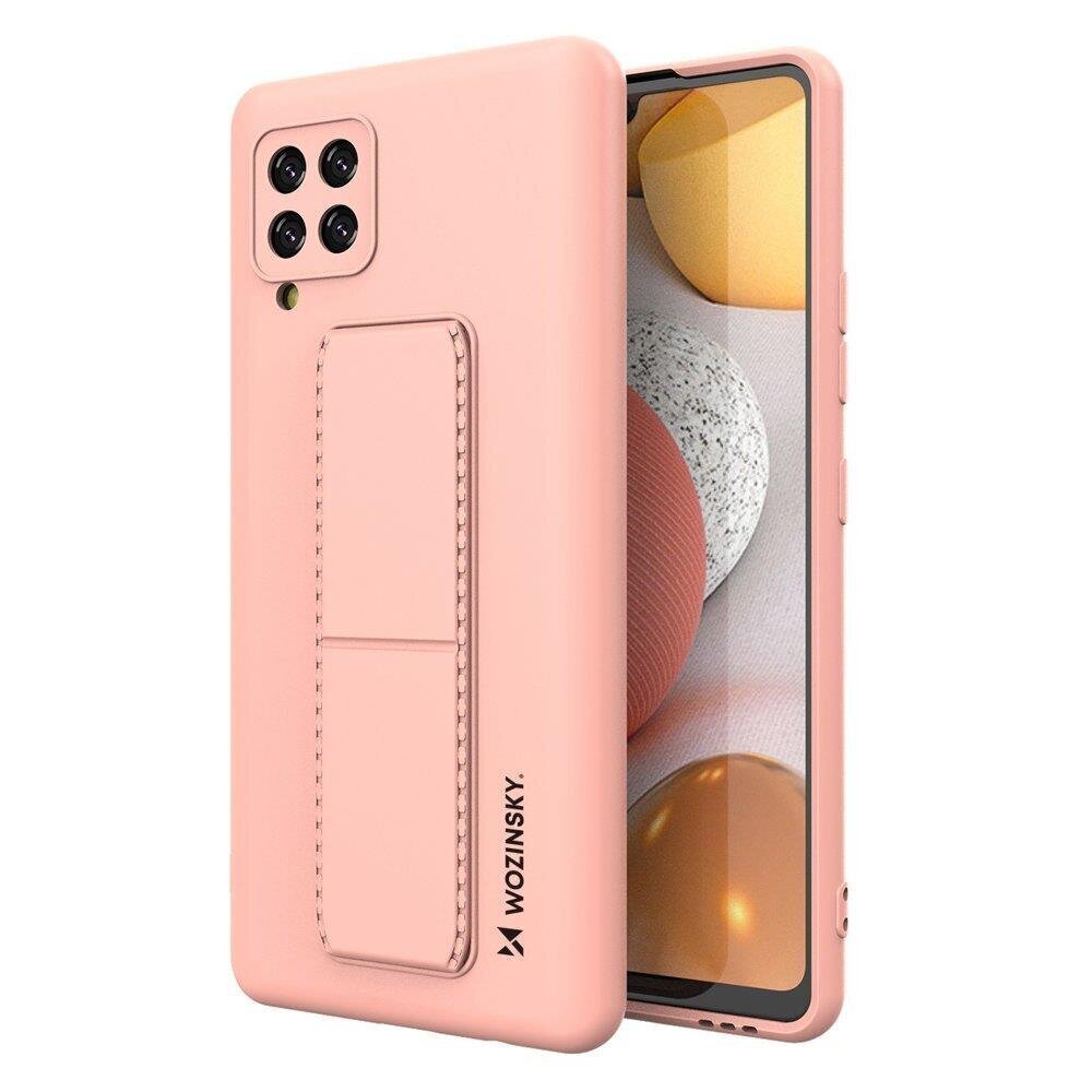 Wozinsky Kickstand Case Silicone Stand Cover for Samsung Galaxy A42 5G Pink (Pink) цена и информация | Telefoni kaaned, ümbrised | kaup24.ee