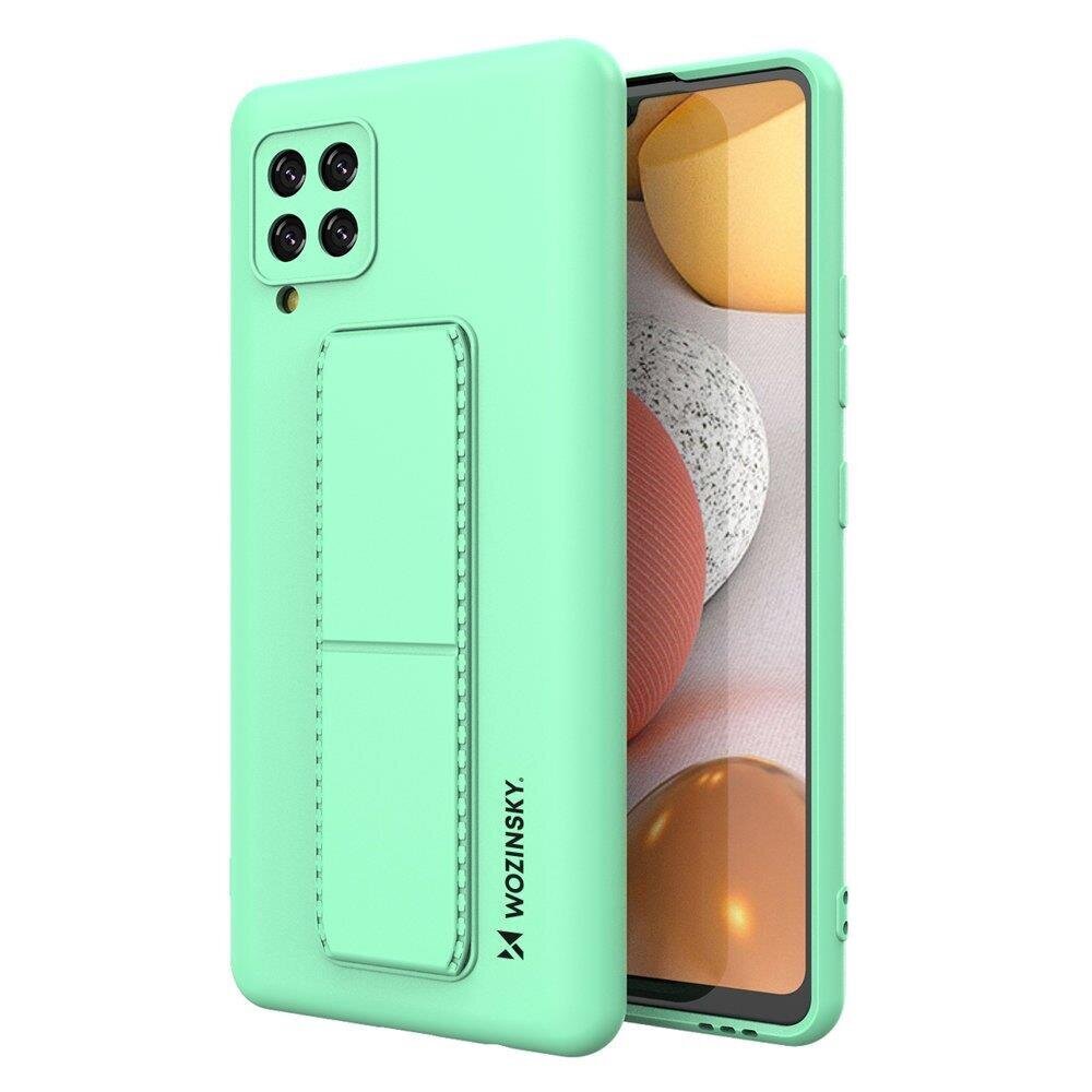 Wozinsky Kickstand Case Silicone Stand Cover for Samsung Galaxy A42 5G Mint (Mint) hind ja info | Telefoni kaaned, ümbrised | kaup24.ee