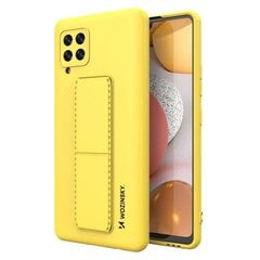 Wozinsky Kickstand Case Silicone Stand Cover for Samsung Galaxy A42 5G Yellow (Yellow) hind ja info | Telefoni kaaned, ümbrised | kaup24.ee