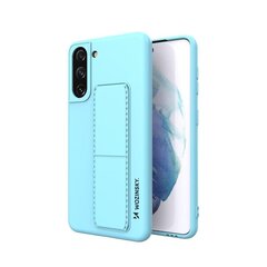 Wozinsky Kickstand Case Silicone Stand Cover for Samsung Galaxy S21 5G Light Blue (Light blue || Niebieski) hind ja info | Telefoni kaaned, ümbrised | kaup24.ee