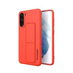Wozinsky Kickstand Case Silicone Stand Cover for Samsung Galaxy S21 + 5G Red (Red) hind ja info | Telefoni kaaned, ümbrised | kaup24.ee