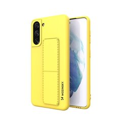 Wozinsky Kickstand Case Silicone Stand Cover for Samsung Galaxy S21 + 5G Yellow (Yellow) hind ja info | Telefoni kaaned, ümbrised | kaup24.ee