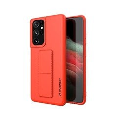 Wozinsky Kickstand Case Silicone Stand Cover for Samsung Galaxy S21 Ultra 5G Red (Red) цена и информация | Чехлы для телефонов | kaup24.ee