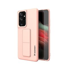 Wozinsky Kickstand Case Silicone Stand Cover for Samsung Galaxy S21 Ultra 5G Pink (Pink) hind ja info | Telefoni kaaned, ümbrised | kaup24.ee