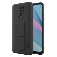 Wozinsky Kickstand Case Silicone Stand Cover for Xiaomi Redmi 9 Black (Black) цена и информация | Чехлы для телефонов | kaup24.ee