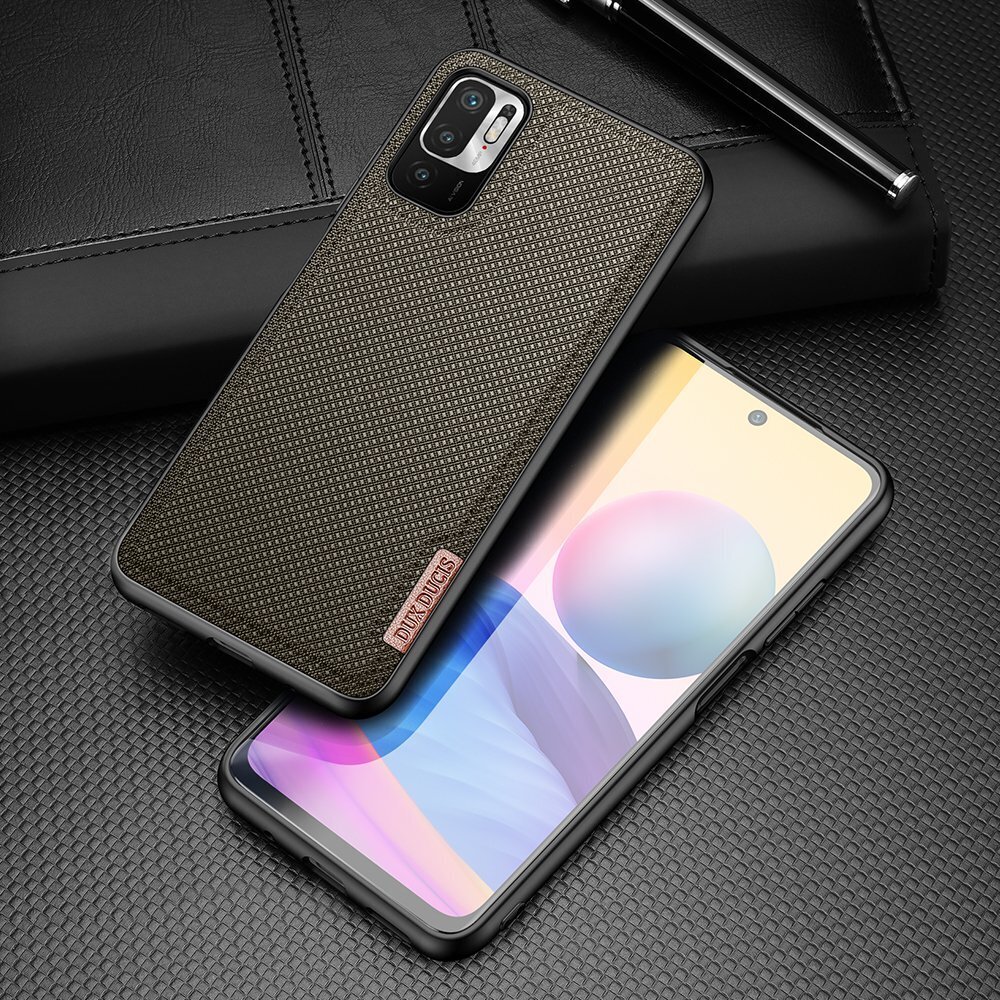 Dux Ducis Fino case covered with nylon material for Xiaomi Redmi Note 10 5G / POCO M3 PRO green (Green) hind ja info | Telefoni kaaned, ümbrised | kaup24.ee