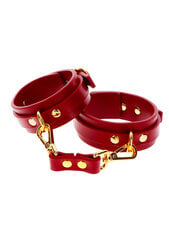 Taboom burgundy faux leather ankle cuffs Punane hind ja info | BDSM ja fetish | kaup24.ee