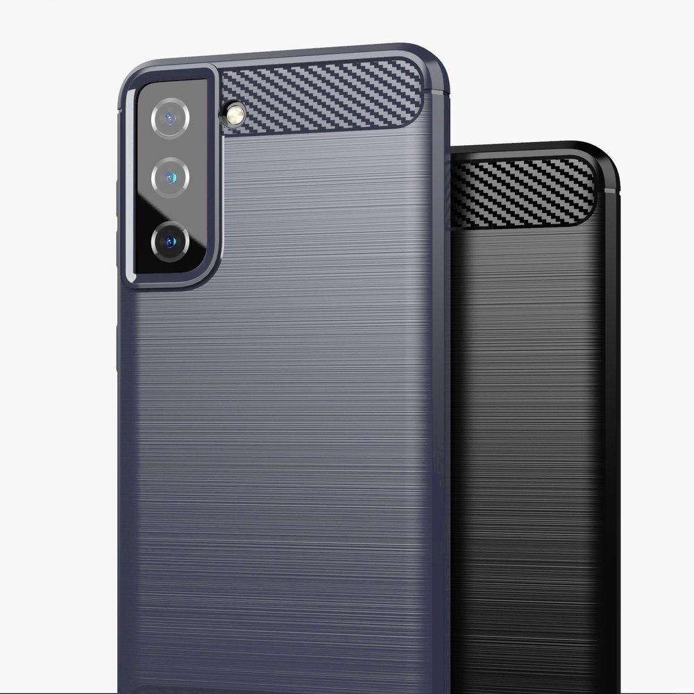 Carbon Case Flexible Cover Sleeve for Samsung Galaxy S21 FE black (Black) hind ja info | Telefoni kaaned, ümbrised | kaup24.ee