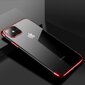 Clear Color Case Gel TPU Electroplating frame Cover for Samsung Galaxy S21 Ultra 5G red (Red) hind ja info | Telefoni kaaned, ümbrised | kaup24.ee