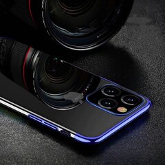 Clear Color Case Gel TPU Electroplating frame Cover for Samsung Galaxy S21+ 5G (S21 Plus 5G) blue (Light blue || Niebieski) hind ja info | Telefoni kaaned, ümbrised | kaup24.ee