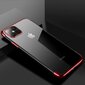 Clear Color Case Gel TPU Electroplating frame Cover for Samsung Galaxy S21 5G red (Red) hind ja info | Telefoni kaaned, ümbrised | kaup24.ee