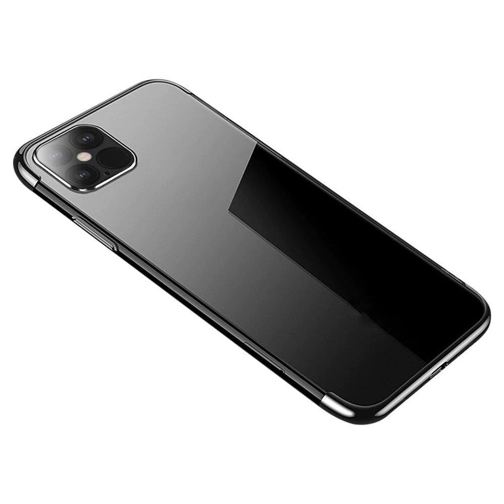 Clear Color Case Gel TPU Electroplating frame Cover for Xiaomi Mi 11 black (Black) цена и информация | Telefoni kaaned, ümbrised | kaup24.ee
