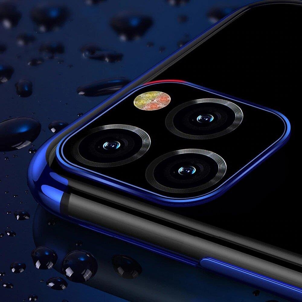 Clear Color Case Gel TPU Electroplating frame Cover for Xiaomi Mi 11 blue (Light blue || Niebieski) цена и информация | Telefoni kaaned, ümbrised | kaup24.ee