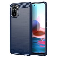 Carbon Case Flexible Cover TPU Case for Xiaomi Redmi Note 10 / Redmi Note 10S blue (Light blue || Niebieski) цена и информация | Чехлы для телефонов | kaup24.ee