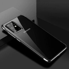 Clear Color Case Gel TPU Electroplating frame Cover for Samsung Galaxy A72 4G black (Black) цена и информация | Чехлы для телефонов | kaup24.ee