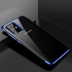 Clear Color Case Gel TPU Electroplating frame Cover for Samsung Galaxy A72 4G blue (Light blue || Niebieski) hind ja info | Telefoni kaaned, ümbrised | kaup24.ee