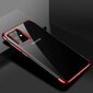 Clear Color Case Gel TPU Electroplating frame Cover for Samsung Galaxy A72 4G red (Red) hind ja info | Telefoni kaaned, ümbrised | kaup24.ee