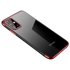 Clear Color Case Gel TPU Electroplating frame Cover for Samsung Galaxy A72 4G red (Red) hind ja info | Telefoni kaaned, ümbrised | kaup24.ee