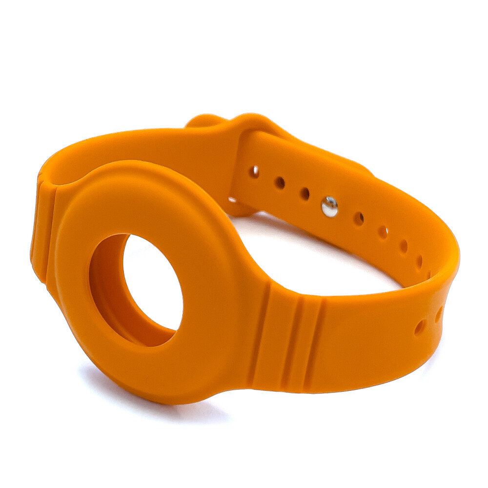 Silicone flexible cover wrst band loop case for Apple AirTag orange (Orange) цена и информация | Nutikellade ja nutivõrude tarvikud | kaup24.ee