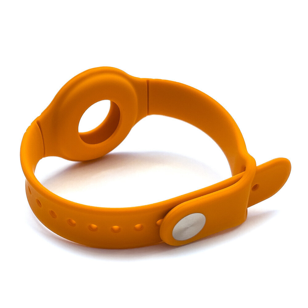 Silicone flexible cover wrst band loop case for Apple AirTag orange (Orange) цена и информация | Nutikellade ja nutivõrude tarvikud | kaup24.ee