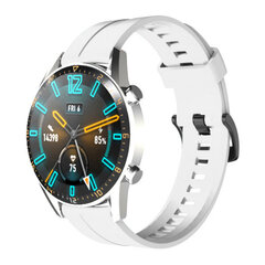 Silicone strap for Huawei Watch GT / GT2 / GT2 Pro smartwatch white (White) цена и информация | Аксессуары для смарт-часов и браслетов | kaup24.ee