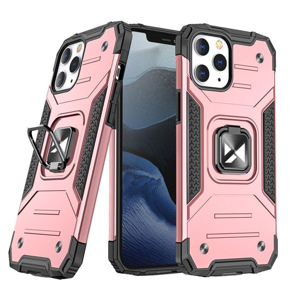 Wozinsky Ring Armor Case Kickstand Tough Rugged Cover for iPhone 13 Pro Max rose gold (Pink) цена и информация | Telefoni kaaned, ümbrised | kaup24.ee
