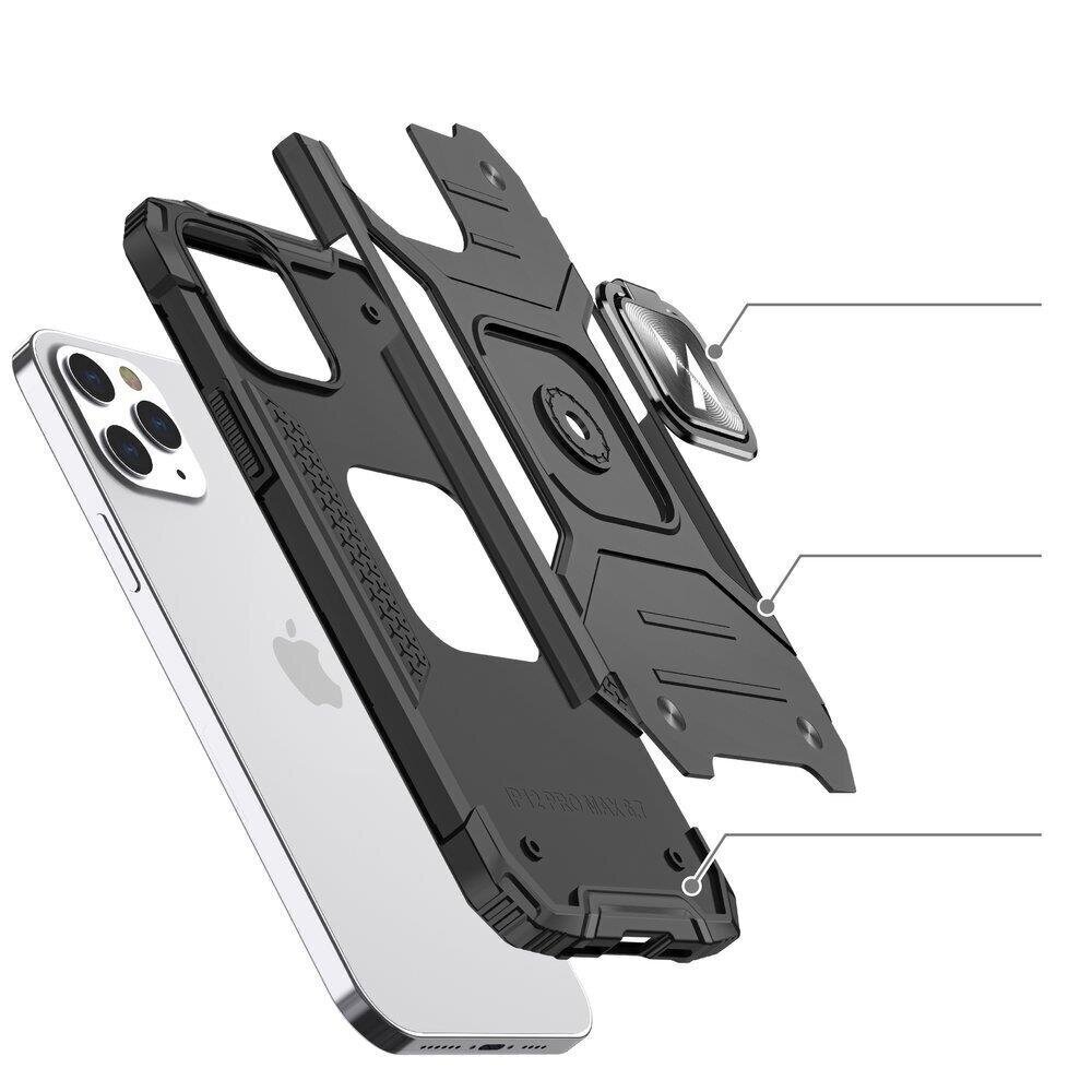 Wozinsky Ring Armor Case Kickstand Tough Rugged Cover for iPhone 13 black (Black) hind ja info | Telefoni kaaned, ümbrised | kaup24.ee