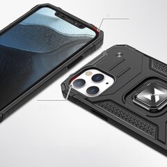 Wozinsky Ring Armor Case Kickstand Tough Rugged Cover for iPhone 13 mini black (Black) hind ja info | Telefoni kaaned, ümbrised | kaup24.ee